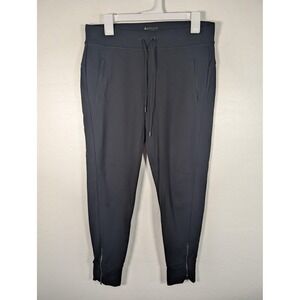 Athleta Pants Womens Medium Black Jogger Ankle Zip‎ Stretch Drawstring Pockets